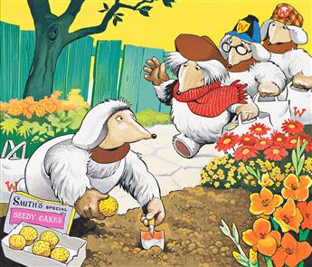 JESÚS MONTERDE BLASCO (1919 - 1995) Group of 2 illustrations for The Wombles.